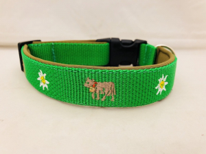 Preview: Appenzeller Halsband "Seealp Kuh Edelweiss"